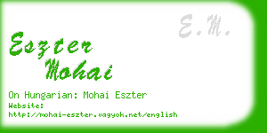 eszter mohai business card